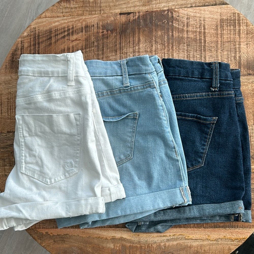 High Waist Shorts 3 Pair for Sale 3 Pair Bundle. Holds curves nicely